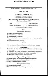 Conservation (Natural Habitats, etc.) Regulations (Northern Ireland) 1995