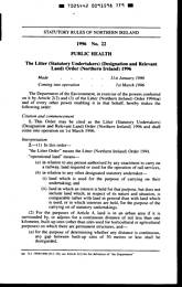 Litter (Statutory Undertakers) (Designation and Relevant Land) Order (Northern Ireland) 1996