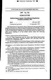 Habitat Improvement (Amendment) Regulations (Northern Ireland) 1997