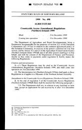 Countryside Access (Amendment) Regulations (Northern Ireland) 1999