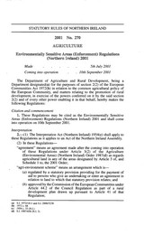 Environmentally Sensitive Areas (Enforcement) Regulations (Northern Ireland) 2001