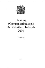 Planning (Compensation, etc.) Act (Northern Ireland) 2001