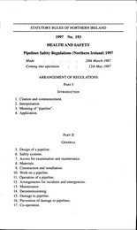 Pipelines Safety Regulations (Northern Ireland) 1997