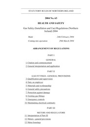 Gas Safety (Installation and Use) Regulations (Northern Ireland) 2004