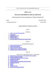 Residential Care Homes Regulations (Northern Ireland) 2005