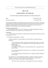 Traffic Signs (Amendment) Regulations (Northern Ireland) 2005