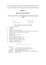 Control of Noise at Work Regulations (Northern Ireland) 2006