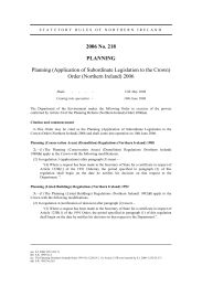 Planning (Application of Subordinate Legislation to the Crown) Order (Northern Ireland) 2006