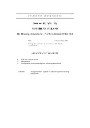 Housing (Amendment) (Northern Ireland) Order 2006