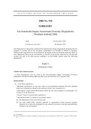 Environmental Impact Assessment (Forestry) Regulations (Northern Ireland) 2006