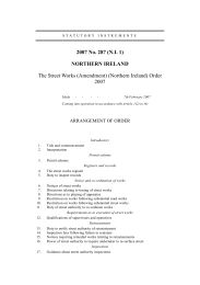 Street Works (Amendment) (Northern Ireland) Order 2007. (N.I.1)