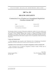 Construction (Use of Explosives) (Amendment) Regulations (Northern Ireland) 2007