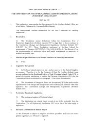 Explanatory Memorandum to the Construction (Use of Explosives) (Amendment) Regulations (Northern Ireland) 2007. SR 2007/299