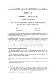 Conservation (Natural Habitats, etc.) (Amendment) Regulations (Northern Ireland) 2007