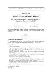 Environmental Impact Assessment (Agriculture) Regulations (Northern Ireland) 2007