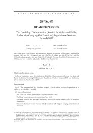 Disability Discrimination (Service Providers and Public Authorities Carrying out Functions) Regulations (Northern Ireland) 2007