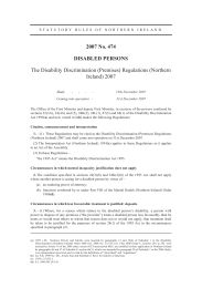 Disability Discrimination (Premises) Regulations (Northern Ireland) 2007