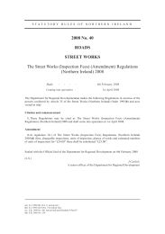 Street Works (Inspection Fees) (Amendment) Regulations (Northern Ireland) 2008