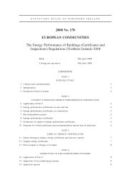 Energy Performance of Buildings (Certificates and Inspections) Regulations (Northern Ireland) 2008 (Includes correction slip May 2008)