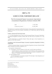 Environmental Impact Assessment (Agriculture) (Amendment) Regulations (Northern Ireland) 2008