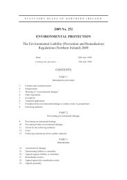 Environmental Liability (Prevention and Remediation) Regulations (Northern Ireland) 2009