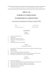 Groundwater Regulations (Northern Ireland) 2009