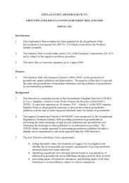 Explanatory Memorandum to the Groundwater Regulations (Northern Ireland) 1998. SR 2009/254