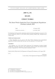 Street Works (Inspection Fees) (Amendment) Regulations (Northern Ireland) 2009