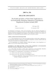 Health and Safety at Work Order (Application to Environmentally Hazardous Substances) (Amendment) Regulations (Northern Ireland) 2009