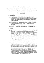 Explanatory Memorandum to the Health and Safety at Work Order (Application to Environmentally Hazardous Substances) (Amendment) Regulations (Northern Ireland) 2009. SR 2009/296
