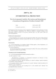 Environmental Liability (Prevention and Remediation) (Amendment) Regulations (Northern Ireland) 2009