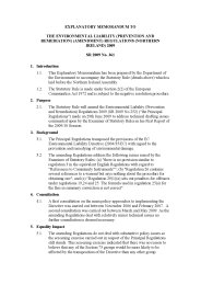 Explanatory Memorandum to the Environmental Liability (Prevention and Remediation) (Amendment) Regulations (Northern Ireland) 2009. SR 2009/361