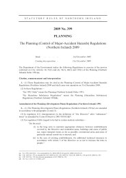 Planning (Control of Major-accident Hazards) Regulations (Northern Ireland) 2009