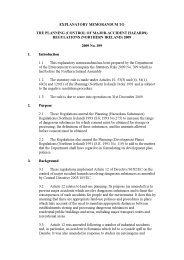 Explanatory Memorandum to the Planning (Control of Major-accident Hazards) Regulations (Northern Ireland) 2009. SR 2009/399