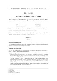 Air Quality Standards Regulations (Northern Ireland) 2010