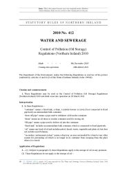 Control of Pollution (Oil Storage) Regulations (Northern Ireland) 2010