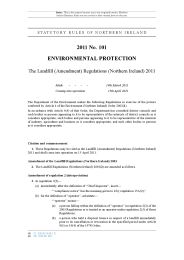 Landfill (Amendment) Regulations (Northern Ireland) 2011
