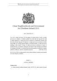 Clean Neighbourhoods and Environment Act (Northern Ireland) 2011