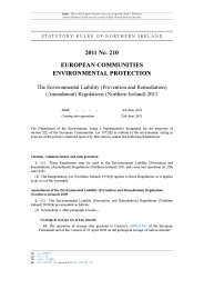 Environmental Liability (Prevention and Remediation) (Amendment) Regulations (Northern Ireland) 2011