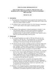 Explanatory Memorandum to the Environmental Liability (Prevention and Remediation) (Amendment) Regulations (Northern Ireland) 2011. SR 2011/210