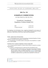Groundwater (Amendment) Regulations (Northern Ireland) 2011
