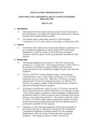 Explanatory Memorandum to the Groundwater (Amendment) Regulations (Northern Ireland) 2011. SR 2011/211