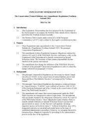 Explanatory Memorandum to the Conservation (Natural Habitats, etc.) (Amendment) Regulations (Northern Ireland) 2011. SR 2011/216