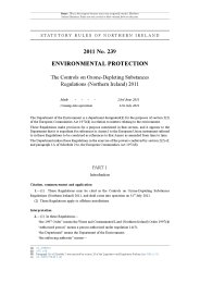 Controls on Ozone-Depleting Substances Regulations (Northern Ireland) 2011