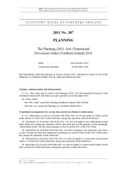 Planning (2011 Act) (Transitional Provisions) Order (Northern Ireland) 2011