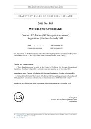 Control of Pollution (Oil Storage) (Amendment) Regulations (Northern Ireland) 2011