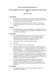 Explanatory Memorandum to the Control of Pollution (Oil Storage) (Amendment) Regulations (Northern Ireland) 2011. SR 2011/385