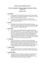 Explanatory Memorandum to the Waste Management Licensing (Amendment) Regulations (Northern Ireland) 2011. SR 2011/403