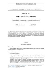Building Regulations (Northern Ireland) 2012