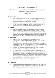 Explanatory Memorandum to the Scheme for Construction Contracts in Northern Ireland (Amendment) Regulations (Northern Ireland) 2012. SR 2012/365